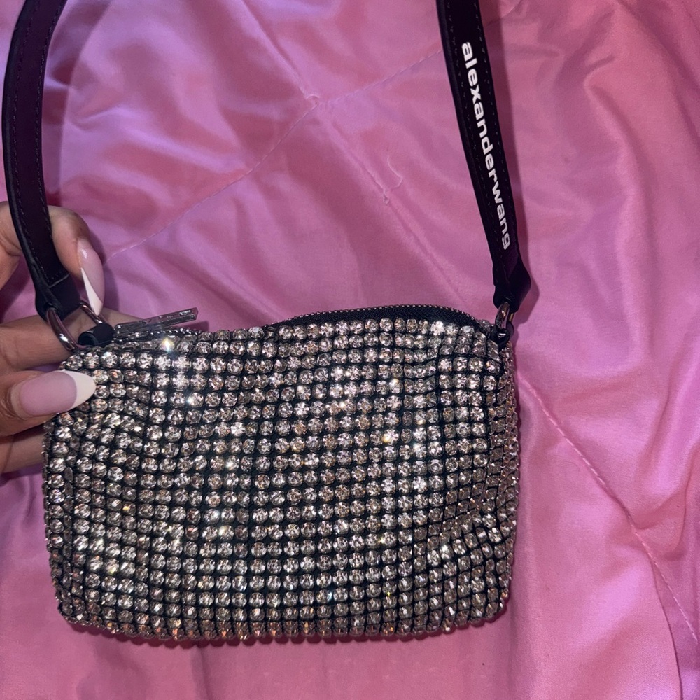Alexander Wang Silver Crystal Clutch